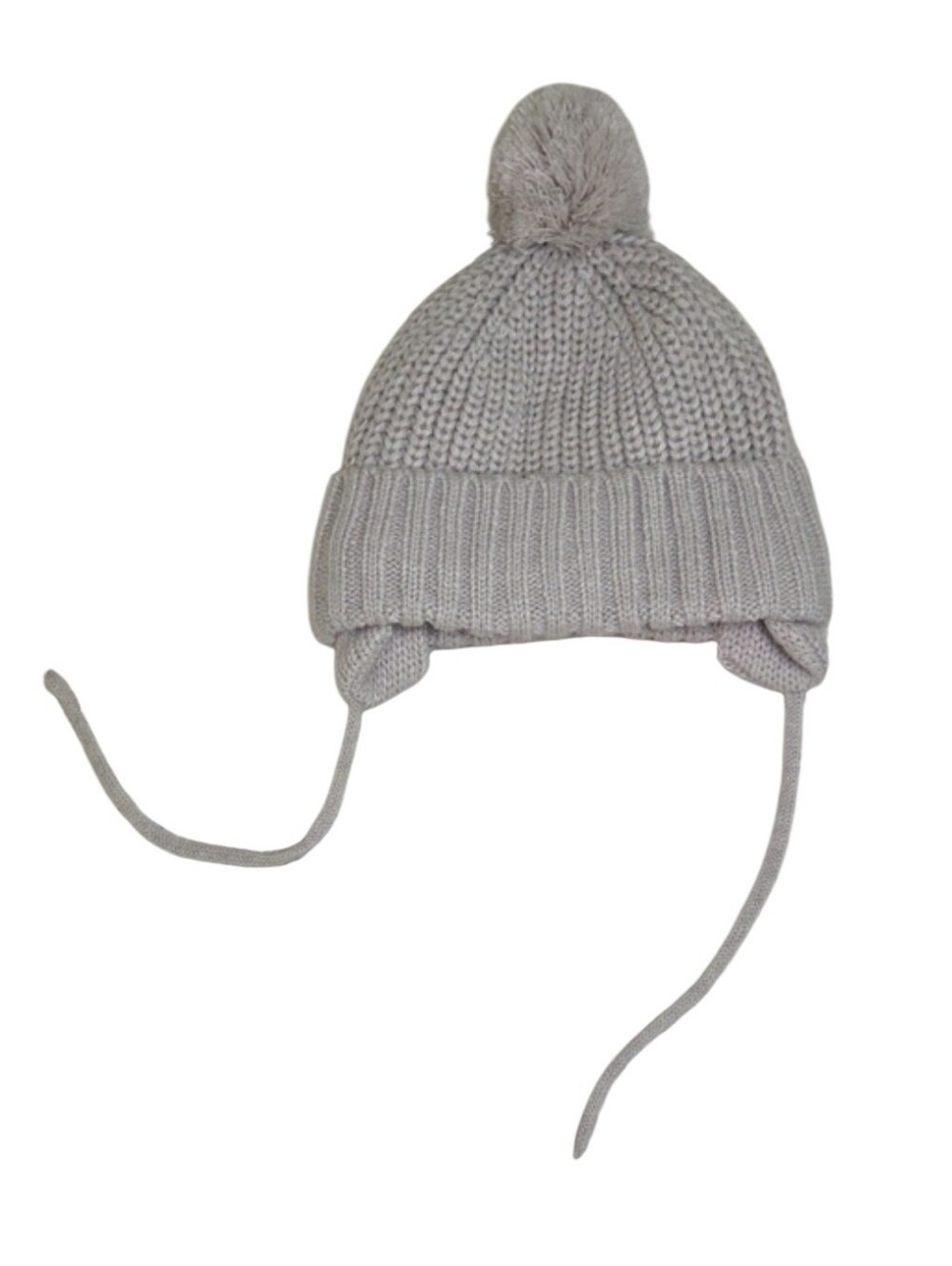 H&M Light Tan Color Fleece Lined Beanie Hat Sz 9-12 Months
